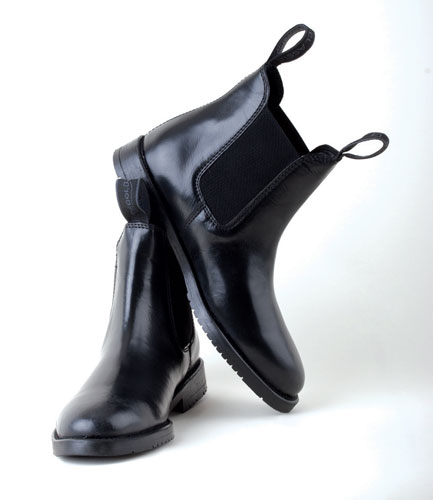 Size 4 BLACK **FREE P&P** Rhinegold Childrens Classic Leather Jodhpur Boots 