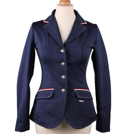 Navy with red and white detail competition jacket