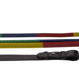 Windsor Equestrian Multi Coloured Rubber Covered Reins