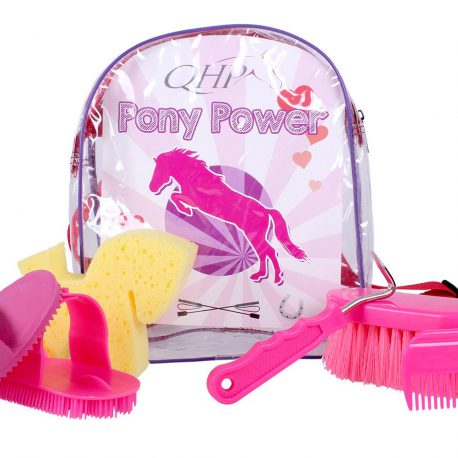 fuchsia pink grooming backpack