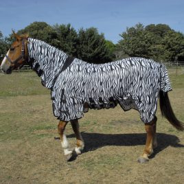 Rhinegold Sahara Zebra Print Full Neck Fly Rug 6’3