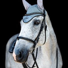 Equestrian Stockholm Grey Crystal Ear Net