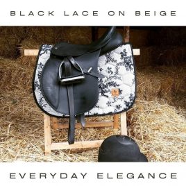 Dotibel Light Beige and Black Lace Saddle Pad