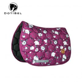 Dotibel Burgundy Roses Saddle Pad