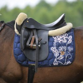 Dotibel Lace Navy Saddle Pad