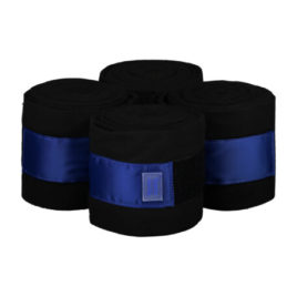 Equito Black and Royal Blue Fleece Bandages