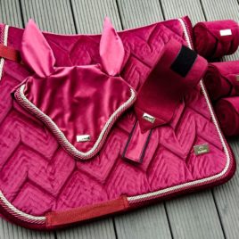 Horss Velvet Cherry Ear Bonnet