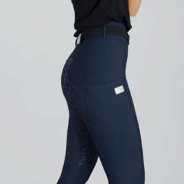 Equito Navy Silver Silicone Seat Riding Leggings