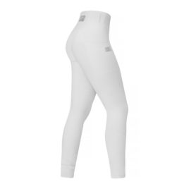 Equito White Silver Silicone Seat Riding Leggings