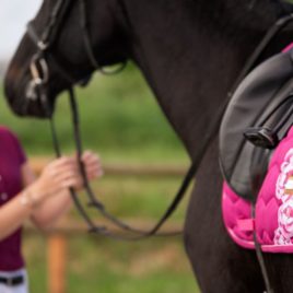 Dotibel Nova Fuchsia/Peonies Saddle Pad