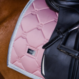 Equestrian Stockholm Pink Crystal Dressage Saddle Pad