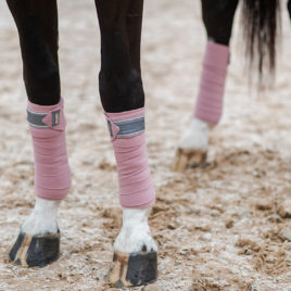 Equestrian Stockholm Pink Crystal Fleece Bandages