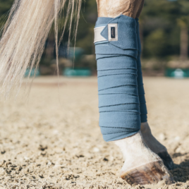 Equestrian Stockholm Stone Blue Fleece Bandages