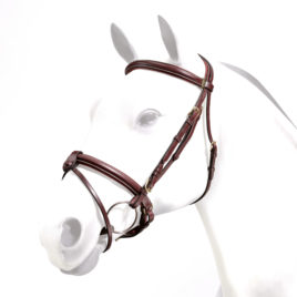 Equipe Emporio Bridle with Removable Flash Brown Full with Silver Fittings