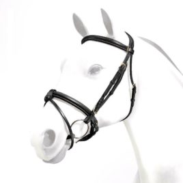 Equipe Emporio Bridle with Removable Flash Black Full with Brass Fittings