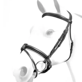 Equipe Emporio Bridle with Removable Flash Black Full with Silver Fittings