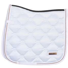 Imperial Riding White and Rose Gold Lovely Saddle Pad