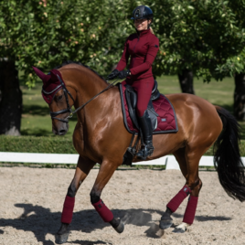 Equestrian Stockholm Dark Bordeaux Dressage Saddle Pad