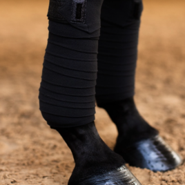 Equestrian Stockholm All Black Glimmer Fleece Bandages