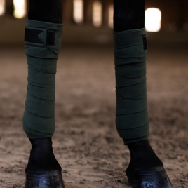 Equestrian Stockholm Sycamore Green Fleece Bandages