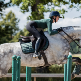 Equestrian Stockholm Sycamore Green Sportive Jump Saddle Pad