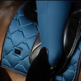 Equestrian Stockholm Blue Meadow Dressage Saddle Pad