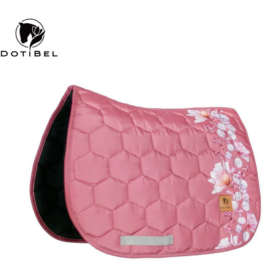 Dotibel Raspberry Flowers Saddle Pad