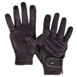 QHP Black Pro Leather Glove