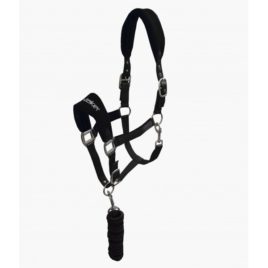 Whitaker Black Club Head Collar & Lead Rope Set