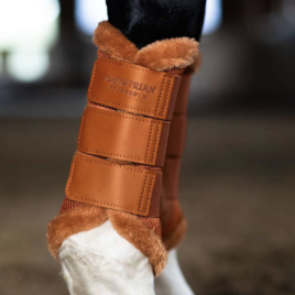 Equestrian Stockholm Chestnut Mesh Brushing Boots