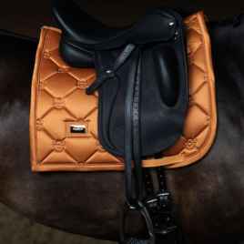 Equestrian Stockholm Chestnut Satin Dressage Saddle Pad