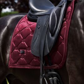 Equestrian Stockholm Merlot Velvet Dressage Saddle Pad