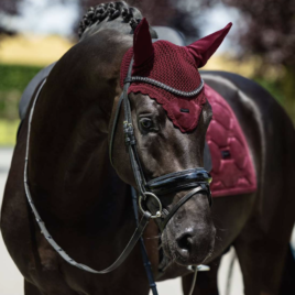 Equestrian Stockholm Merlot Velvet Ear Net