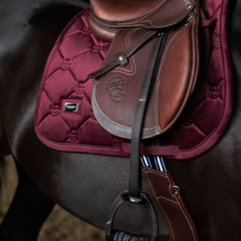 Equestrian Stockholm Merlot Velvet Jump Saddle Pad
